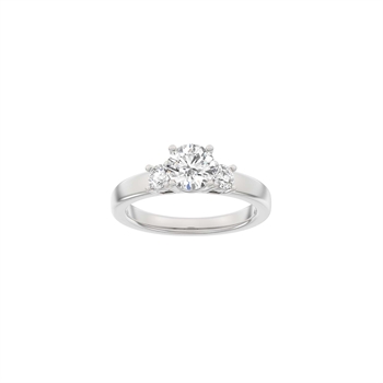 LUXURY Rund ring i 14 kt. hvidguld med lab-grown diamant – 1,33 ct