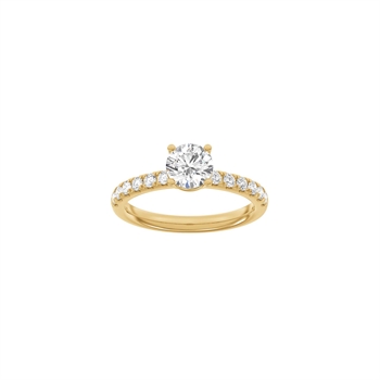 LUXURY Rund ring i 14 kt. rødguld med lab-grown diamant – 1,4 ct
