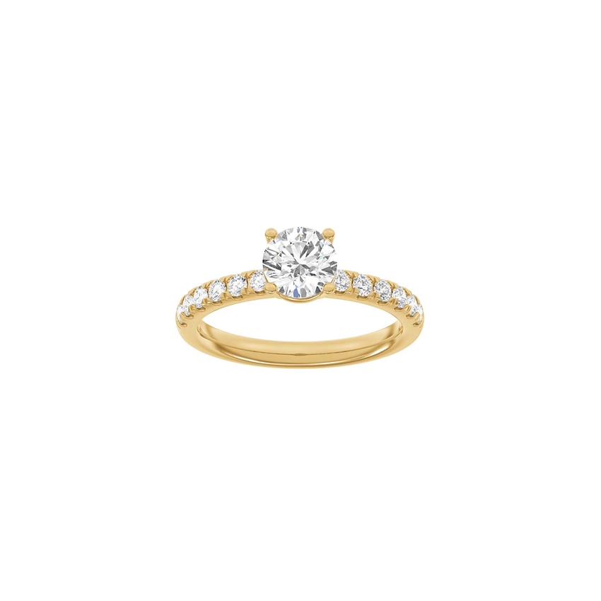 LUXURY Classic rund 14kt rødguldsring med 1,4ct lab-grown diamanter fra Siersbøl Luxury