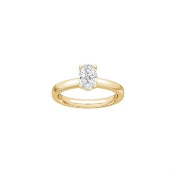LUXURY Oval ring i 14 kt. rødguld med lab-grown diamant – 1,0 ct