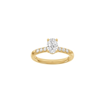 LUXURY Oval ring i 14 kt. rødguld med lab-grown diamant – 1,2 ct