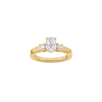 LUXURY Oval ring i 14 kt. rødguld med lab-grown diamant – 1,33 ct