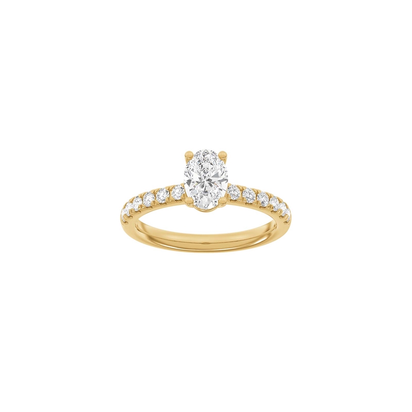 Classic oval rødguldsring med 1,4ct lab-grown diamanter fra Siersbøl Luxury