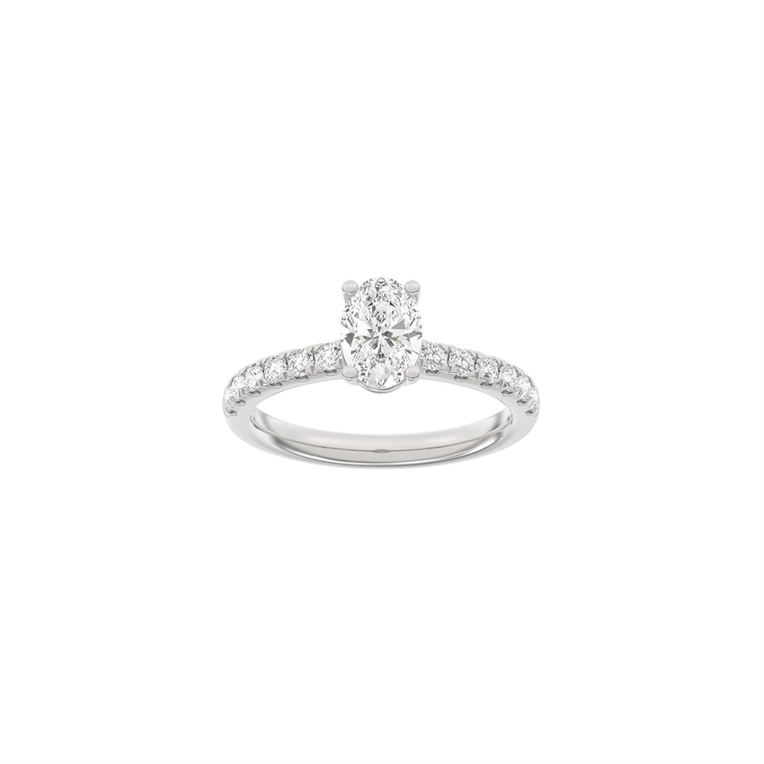 LUXURY Classic oval hvidguldsring med 1,4ct lab-grown diamanter fra Siersbøl Luxury