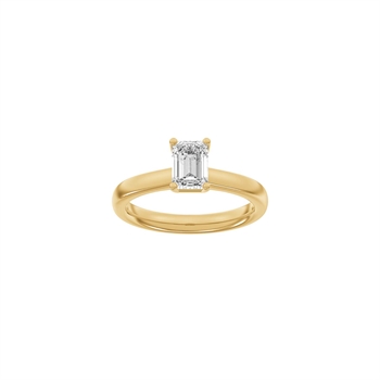 Siersbøl Luxury Classic firkantet ring i 14 kt rødguld med 1,0 ct lab-grown diamant
