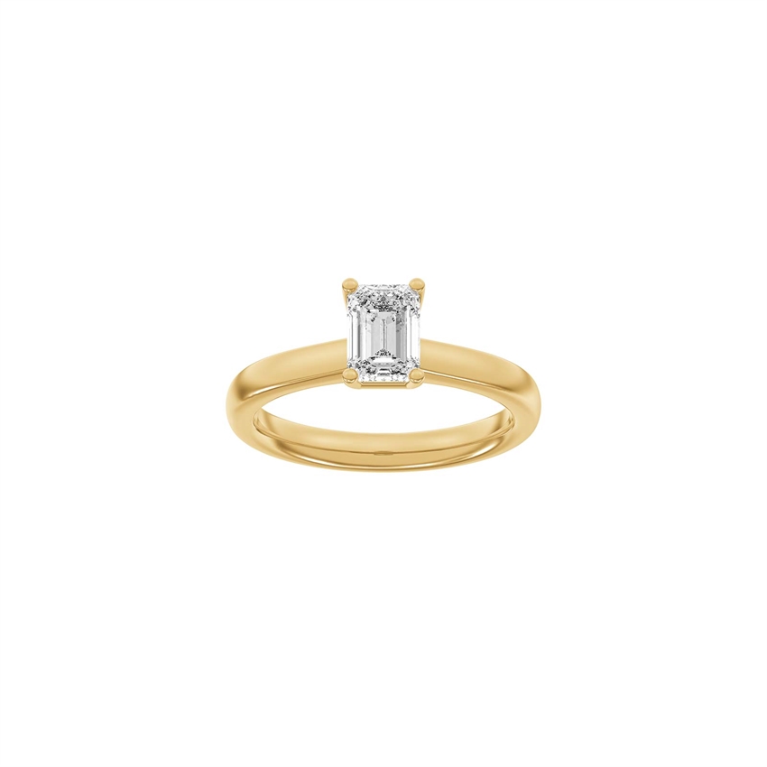 Siersbøl Luxury Classic firkantet ring i 14 kt rødguld med 1,0 ct lab-grown diamant