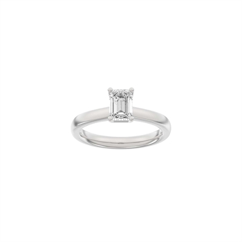 Siersbøl Luxury Classic firkantet ring i 14 kt hvidguld med 1,0 ct lab-grown diamant