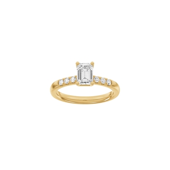 Siersbøl Luxury Classic firkantet ring i 14 kt rødguld med 1,2 ct lab-grown diamanter