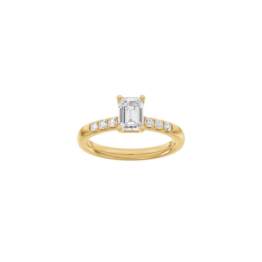 Siersbøl Luxury Classic firkantet ring i 14 kt rødguld med 1,2 ct lab-grown diamanter