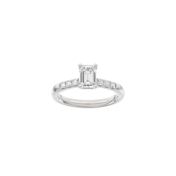 Siersbøl Luxury Classic firkantet ring i 14 kt hvidguld med 1,2 ct lab-grown diamanter