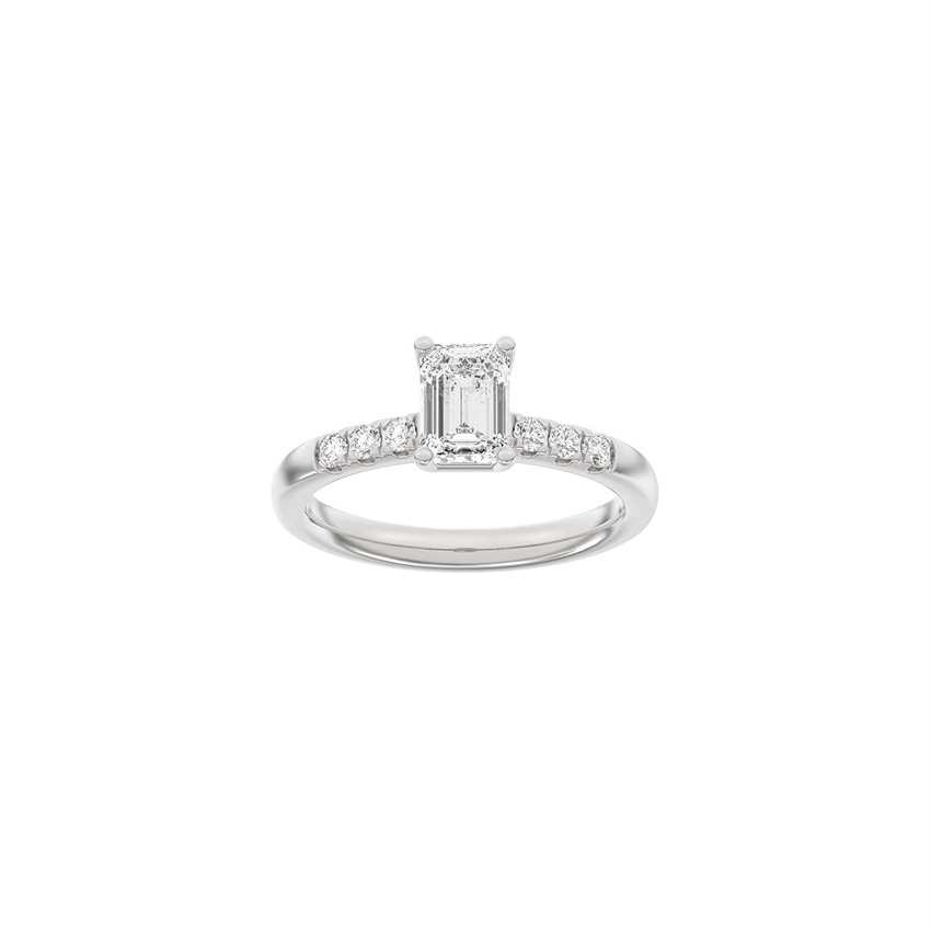 Siersbøl Luxury Classic firkantet ring i 14 kt hvidguld med 1,2 ct lab-grown diamanter
