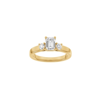 Siersbøl Luxury Classic firkantet ring i 14 kt rødguld med 1,33 ct lab-grown diamanter