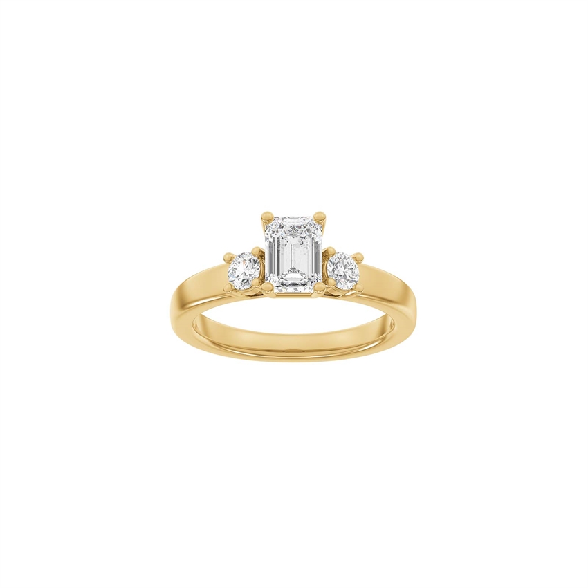 Siersbøl Luxury Classic firkantet ring i 14 kt rødguld med 1,33 ct lab-grown diamanter