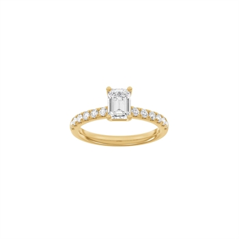 Siersbøl Luxury Classic firkantet ring i 14 kt rødguld med 1,4 ct lab-grown diamanter