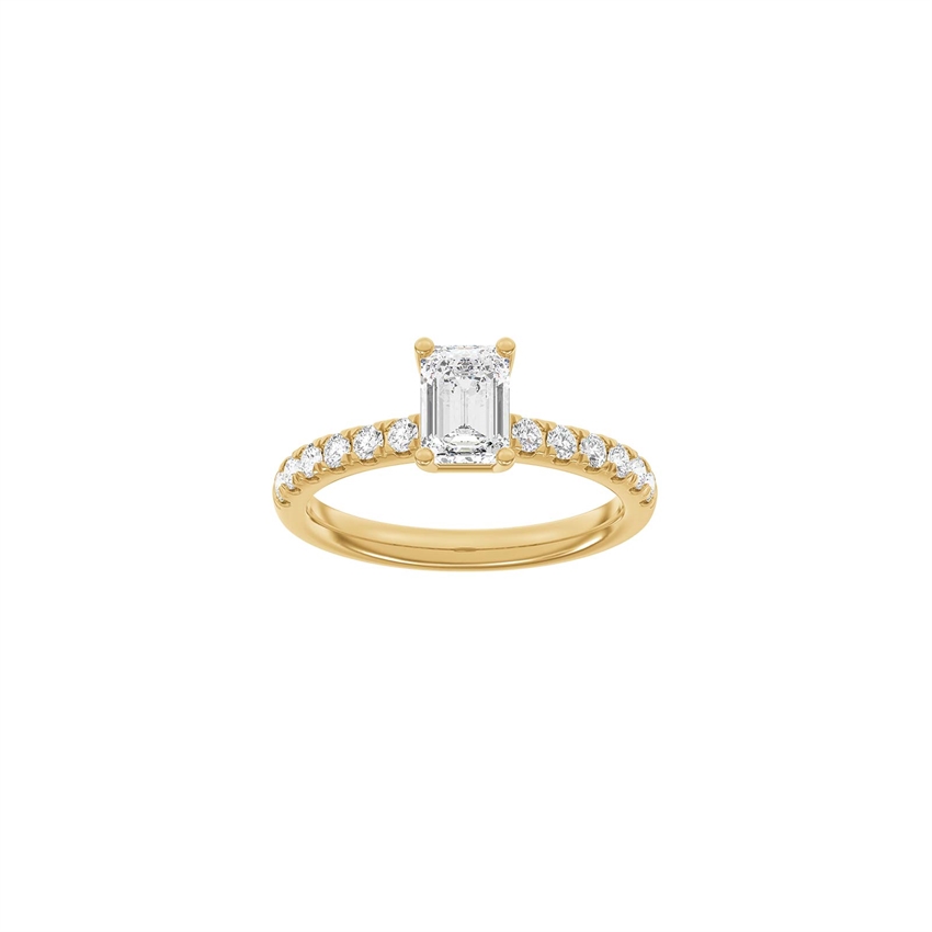 Siersbøl Luxury Classic firkantet ring i 14 kt rødguld med 1,4 ct lab-grown diamanter