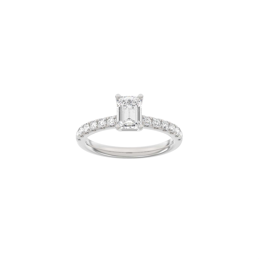 Siersbøl Luxury Classic firkantet ring i 14 kt hvidguld med 1,4 ct lab-grown diamanter