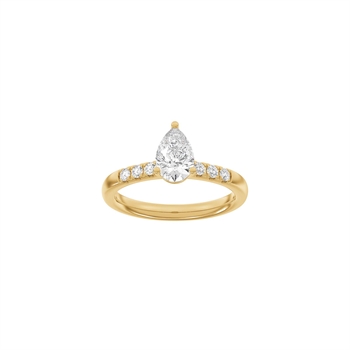 Siersbøl Luxury Classic ring i 14 kt rødguld med 1,2 ct lab-grown diamanter