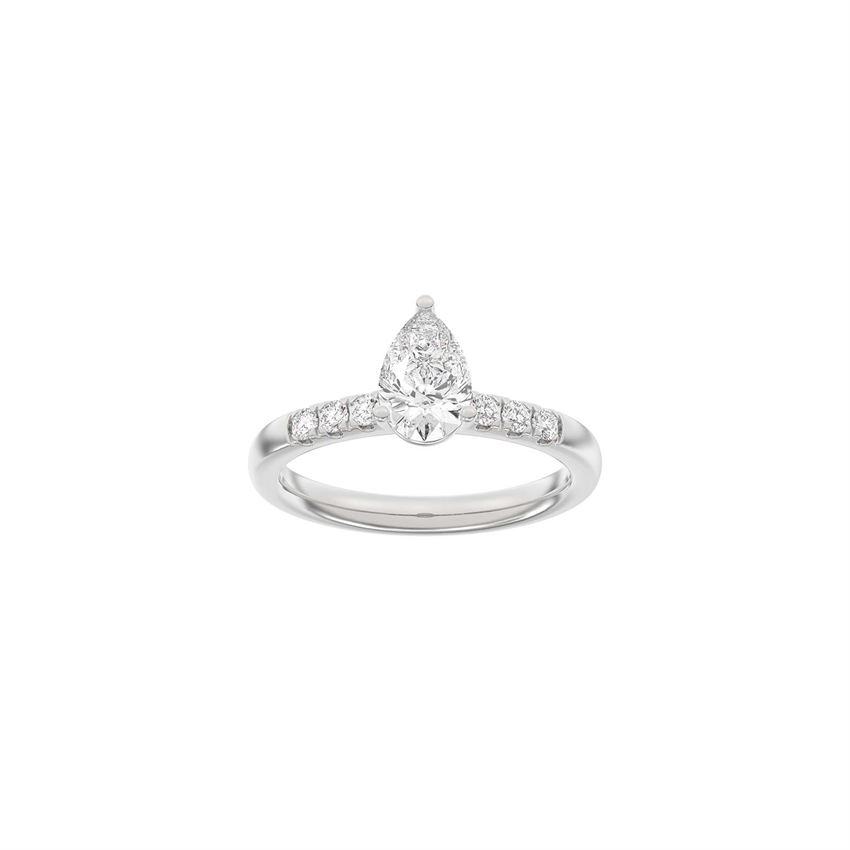 Siersbøl Luxury ring i 14 kt hvidguld med dråbeformet 1,2 ct lab-grown diamanter