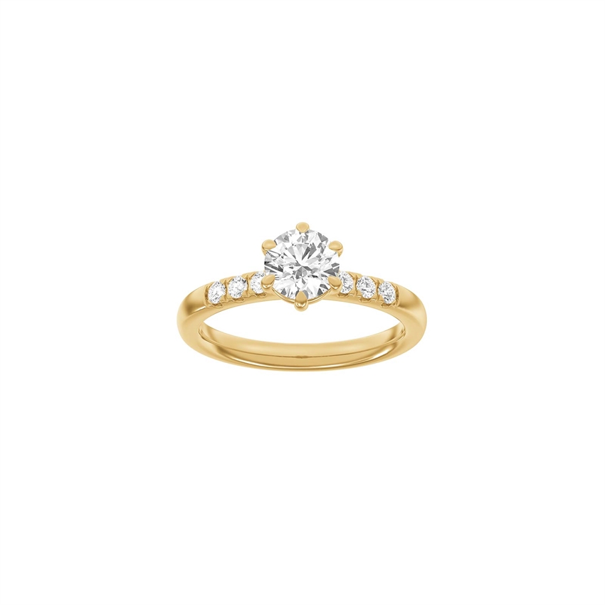 LUXURY Modern rund rødguldsring med 1,2ct lab-grown diamanter fra Siersbøl Luxury