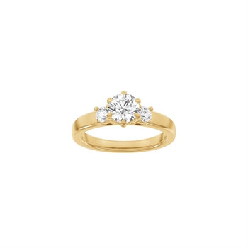 LUXURY Rund ring i 14 kt. rødguld med lab-grown diamant – 1,33 ct