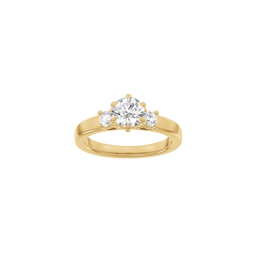 LUXURY Modern rund rødguldsring med 1,33ct lab-grown diamanter fra Siersbøl Luxury