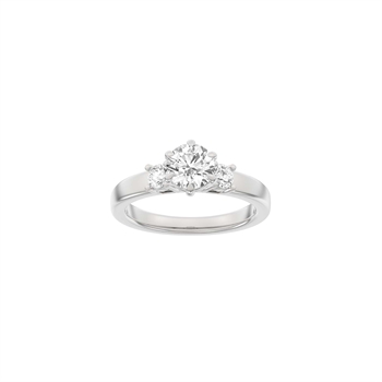 LUXURY Rund ring i 14 kt. hvidguld med lab-grown diamant – 1,33 ct
