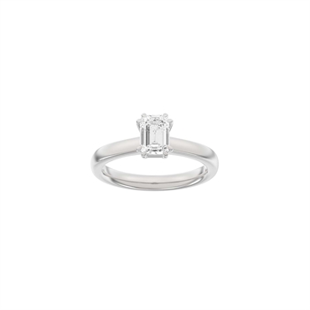 LUXURY Oval ring i 14 kt. hvidguld med lab-grown diamant – 1,0 ct