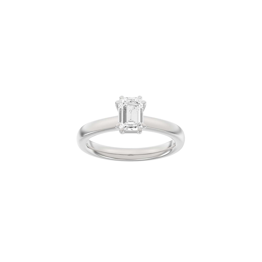 LUXURY Modern oval 14kt hvidguldsring med 1,0ct lab-grown diamant fra Siersbøl Luxury