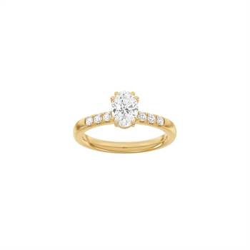 LUXURY Oval ring i 14 kt. rødguld med lab-grown diamant – 1,2 ct
