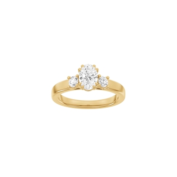 LUXURY Oval ring i 14 kt. rødguld med lab-grown diamant – 1,33 ct