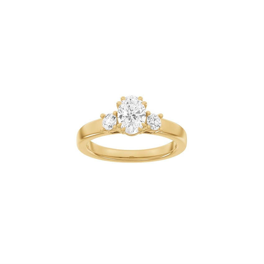 Modern oval rødguldsring med 1,33ct lab-grown diamanter fra Siersbøl Luxury