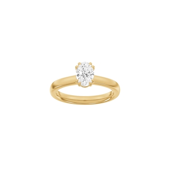 LUXURY Firkant ring i 14 kt. rødguld med lab-grown diamant – 1,0 ct