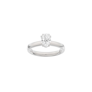 Siersbøl Luxury Modern firkantet ring i 14 kt hvidguld med 1,0 ct lab-grown diamant