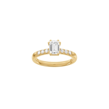Siersbøl Luxury Modern firkantet ring i 14 kt rødguld med 1,2 ct lab-grown diamanter