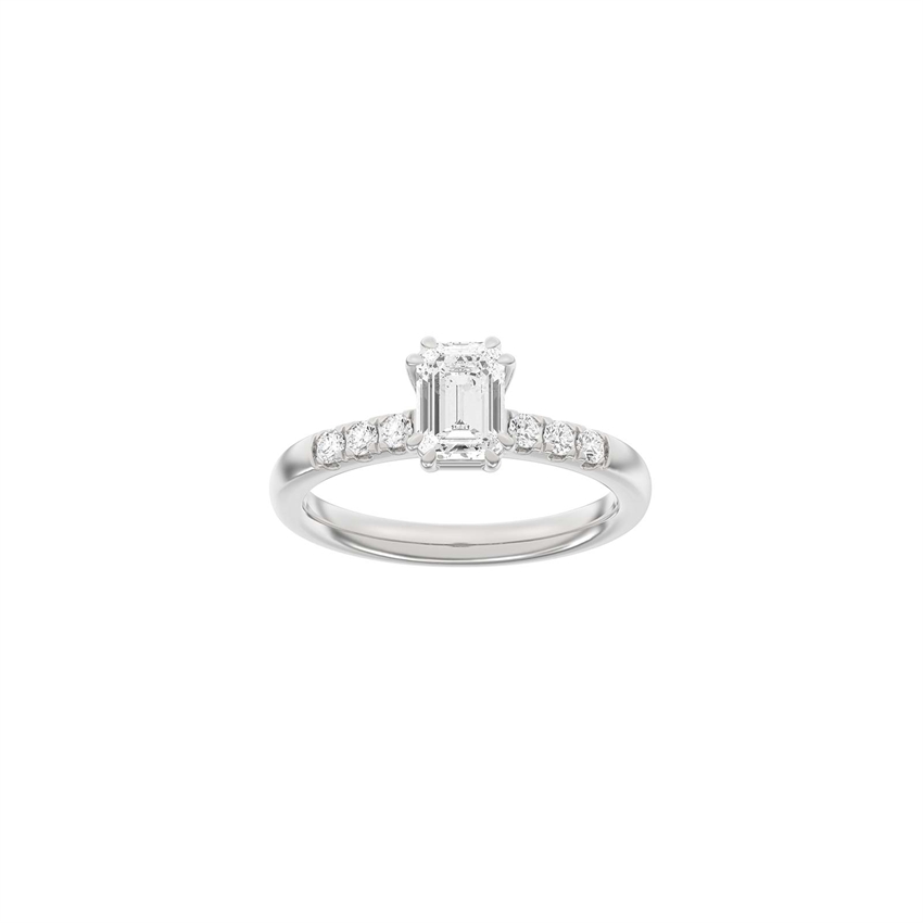 Siersbøl Luxury Modern firkantet ring i 14 kt hvidguld med 1,2 ct lab-grown diamanter