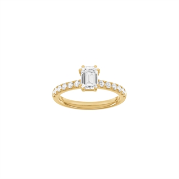 Siersbøl Luxury Modern firkantet ring i 14 kt rødguld med 1,4 ct lab-grown diamanter