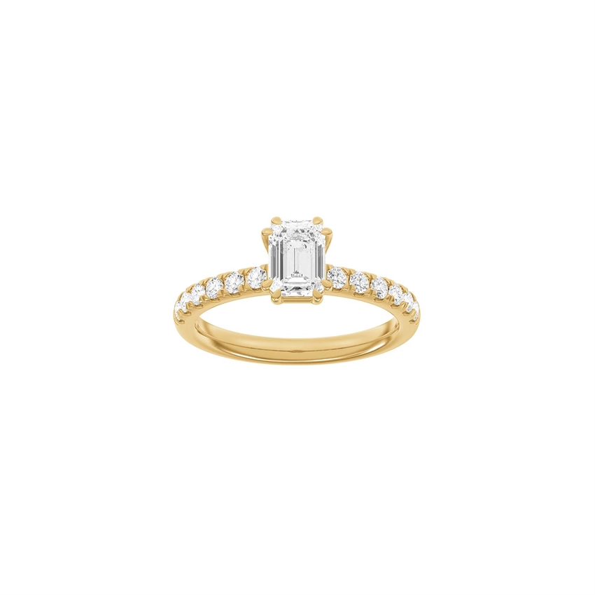 Siersbøl Luxury Modern firkantet ring i 14 kt rødguld med 1,4 ct lab-grown diamanter
