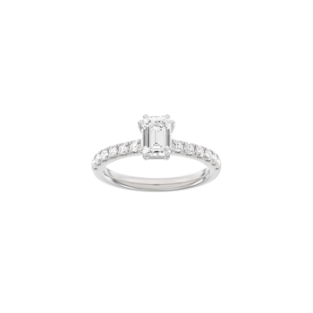 Siersbøl Luxury Modern firkantet ring i 14 kt hvidguld med 1,4 ct lab-grown diamanter