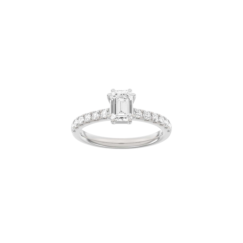 Siersbøl Luxury Modern firkantet ring i 14 kt hvidguld med 1,4 ct lab-grown diamanter