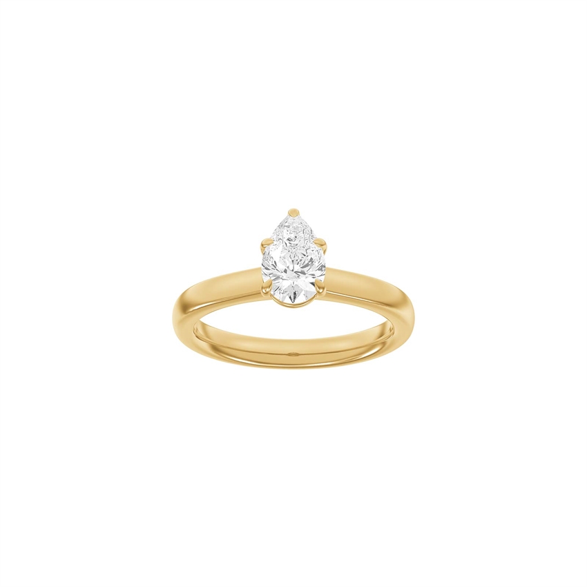Siersbøl Luxury Modern ring i 14 kt rødguld med 1,0 ct lab-grown diamant