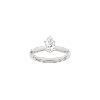 Siersbøl Luxury Modern ring i 14 kt hvidguld med dråbeformet 1,0 ct lab-grown diamant