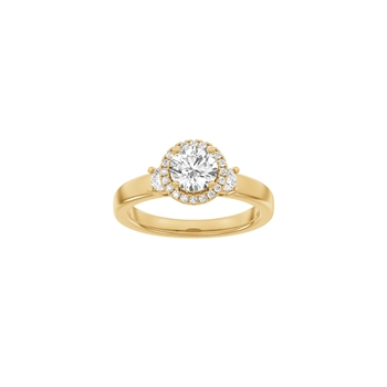 LUXURY Halo ring i 14 kt. rødguld med lab-grown diamant – 1,45 ct