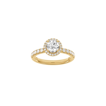 LUXURY Halo ring i 14 kt. rødguld med lab-grown diamant – 1,52 ct