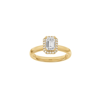 LUXURY Halo ring i 14 kt. rødguld med lab-grown diamant – 1,12 ct