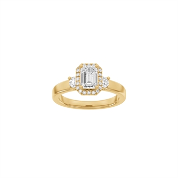 LUXURY Halo ring i 14 kt. rødguld med lab-grown diamant – 1,45 ct
