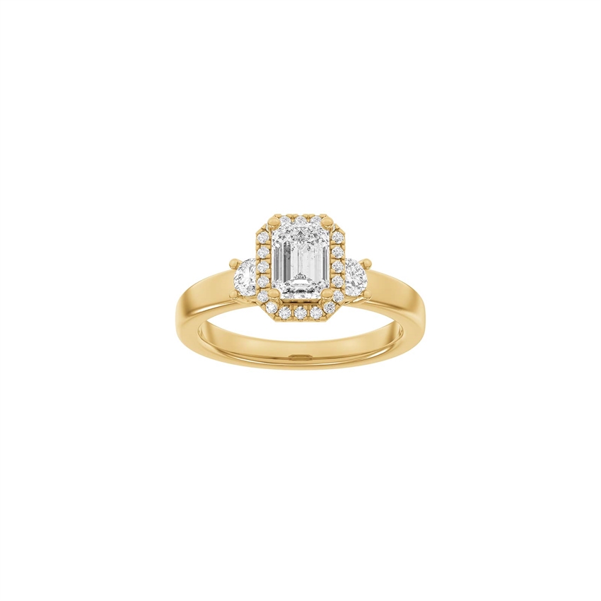 LUXURY Halo firkantet ring i 14kt rødguld med 1,45ct lab-grown diamanter fra Siersbøl Luxury