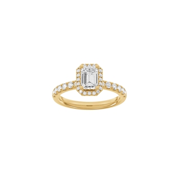 LUXURY Halo ring i 14 kt. rødguld med lab-grown diamant – 1,52 ct