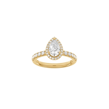 LUXURY Halo ring i 14 kt. rødguld med lab-grown diamant – 1,52 ct