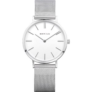 Bering Classic dameur i poleret sølv 34 mm 14134-004