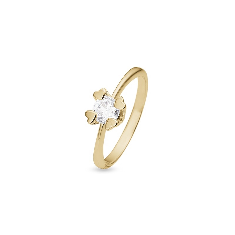 Mary Diamantring i 14 kt guld med lab-grown diamant på 1,00ct